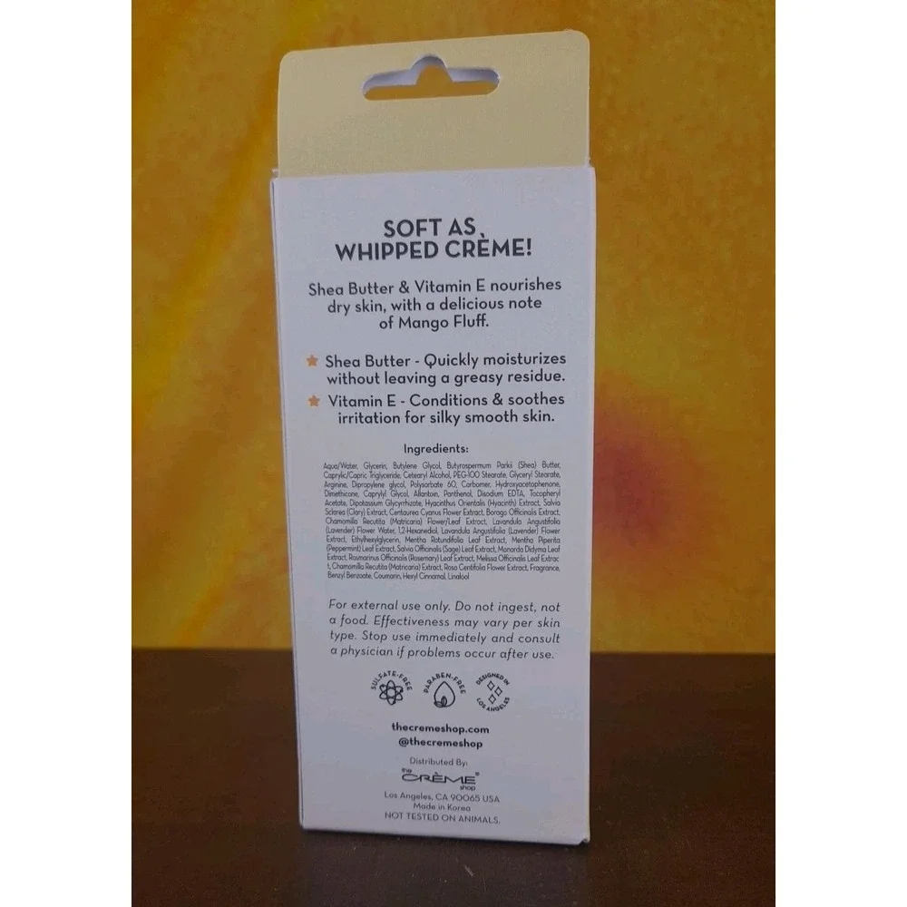 The Creme Shop Mango Fluff‎ Moisturizing Hand Creme Shea Butter Plus Vitamin E